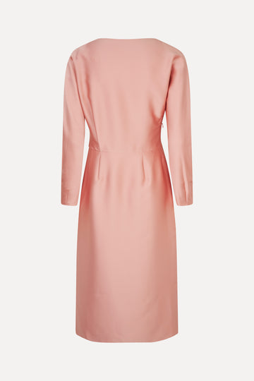 Stine Goya Long Sleeve Midi Dress Dress Rose Tan
