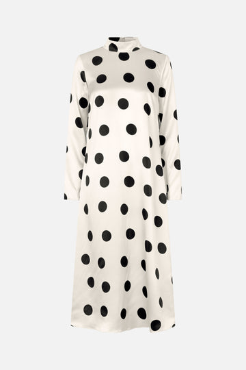 Stine Goya Long Sleeve Midi Dress Dress Black Dots