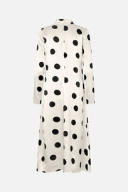 Stine Goya Long Sleeve Midi Dress Dress Black Dots
