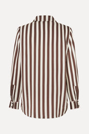 Stine Goya Long Sleeve Shirt Top Ivory Stripes