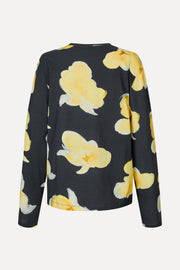Stine Goya Long Sleeve T-Shirt Top Yellow Petunias