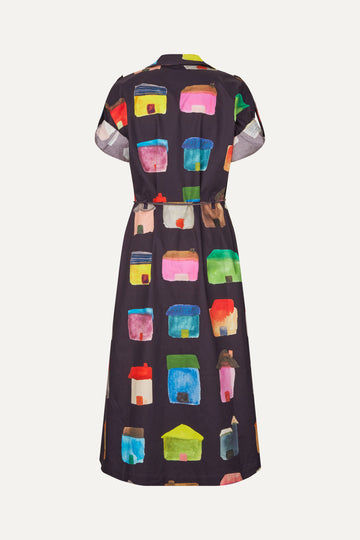 Stine Goya Long Sleeve Workwear Midi Dress Dress Refugios