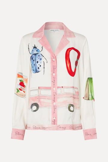 Stine Goya Loose Long Sleeve Shirt Top Camp Stine Goya