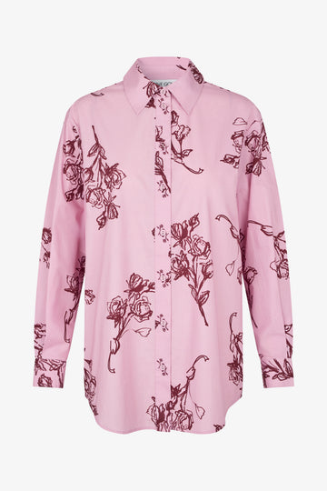 Stine Goya Loose Long Sleeve Shirt Top Rose On Rose