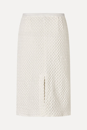 Stine Goya Pencil Elasticated Skirt Skirt White Swan
