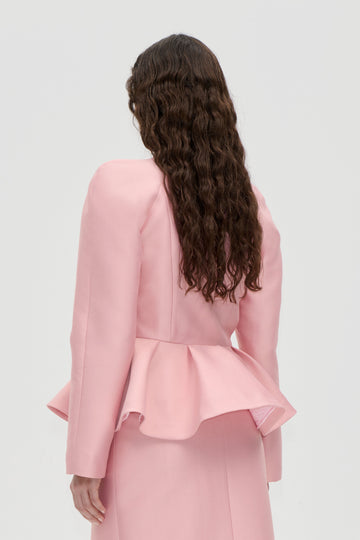 Stine Goya Peplum V Neck Jacket Jacket Haze Pink