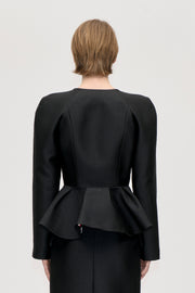 Stine Goya Peplum V Neck Jacket Jacket Black