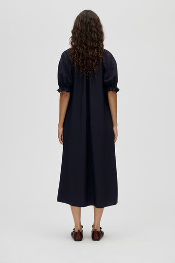 Stine Goya Puff Sleeve Detail Long Dress Dress Midnight Navy