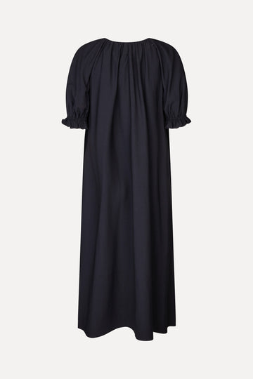 Stine Goya Puff Sleeve Detail Long Dress Dress Midnight Navy