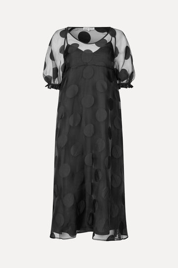 Stine Goya Puff Sleeve Long Dress Dress Dotted Black