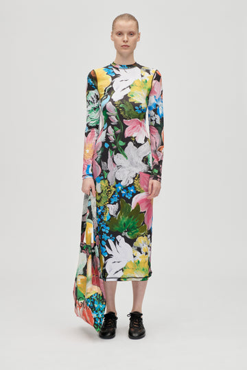 Stine Goya Pullover Long Sleeve Midi Dress Dress Flowers Under The Sun