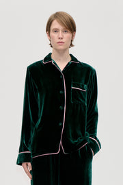 Stine Goya Pyjama Shirt Top Jade Green / Blush