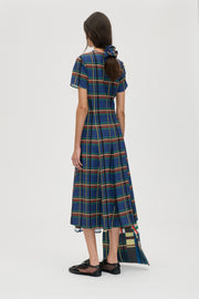 Stine Goya Short Sleeve Gathered Midi Dress Dress Crosschecks
