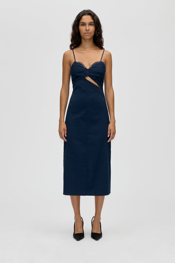 Stine Goya Strap Eyelet Midi Dress Dress Cherries On A Paisley