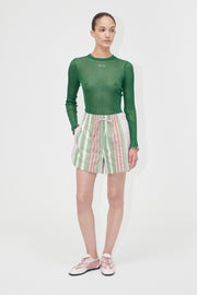 Stine Goya Structured Shorts Pants Forest Stripe