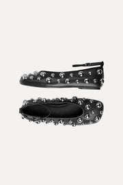 Stine Goya Studded Ballerina Footwear Jet Black