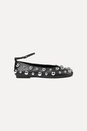 Stine Goya Studded Ballerina Footwear Jet Black