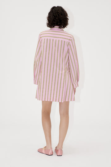 Stine Goya Tuck Sleeve Tunic Dress Dress Wallpaper Stripes