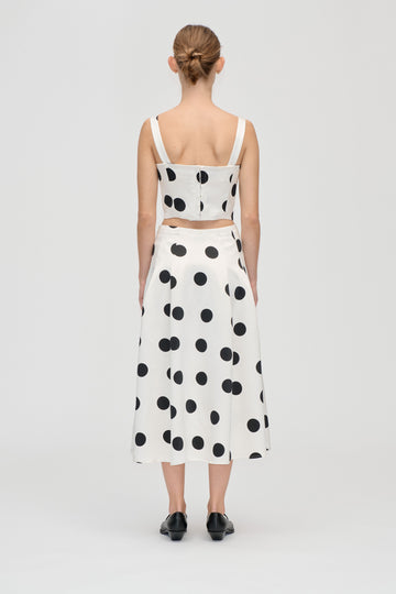 Stine Goya Voluminous Midi Skirt Skirt Black Dots