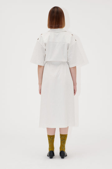 Stine Goya Workwear Midi Dress Dress Mimosa Stripe