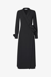 Stine Goya Wrap Long Dress With Detail Dress Black